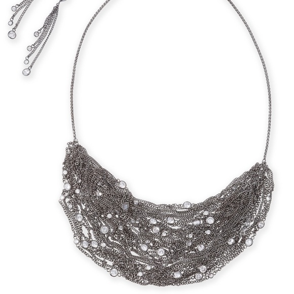 NWT Rare & Retired Kendra Scott Anastasia Bib Statement Necklace Hematite & CZ’s - Picture 13 of 17